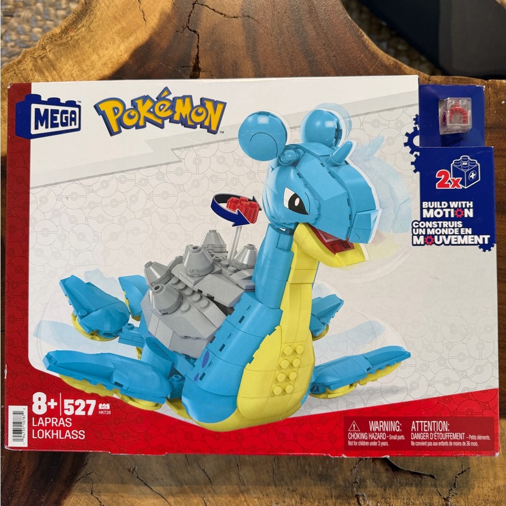 Mega Pokémon Lapras Building Set - Blue, Yellow, and Gray
